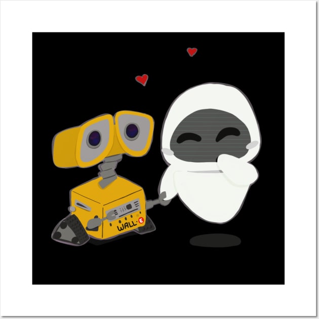 Robot Love Wall Art by jolieroberson